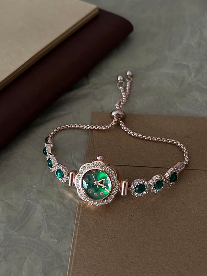 Emerald Garden Watch Bracelet