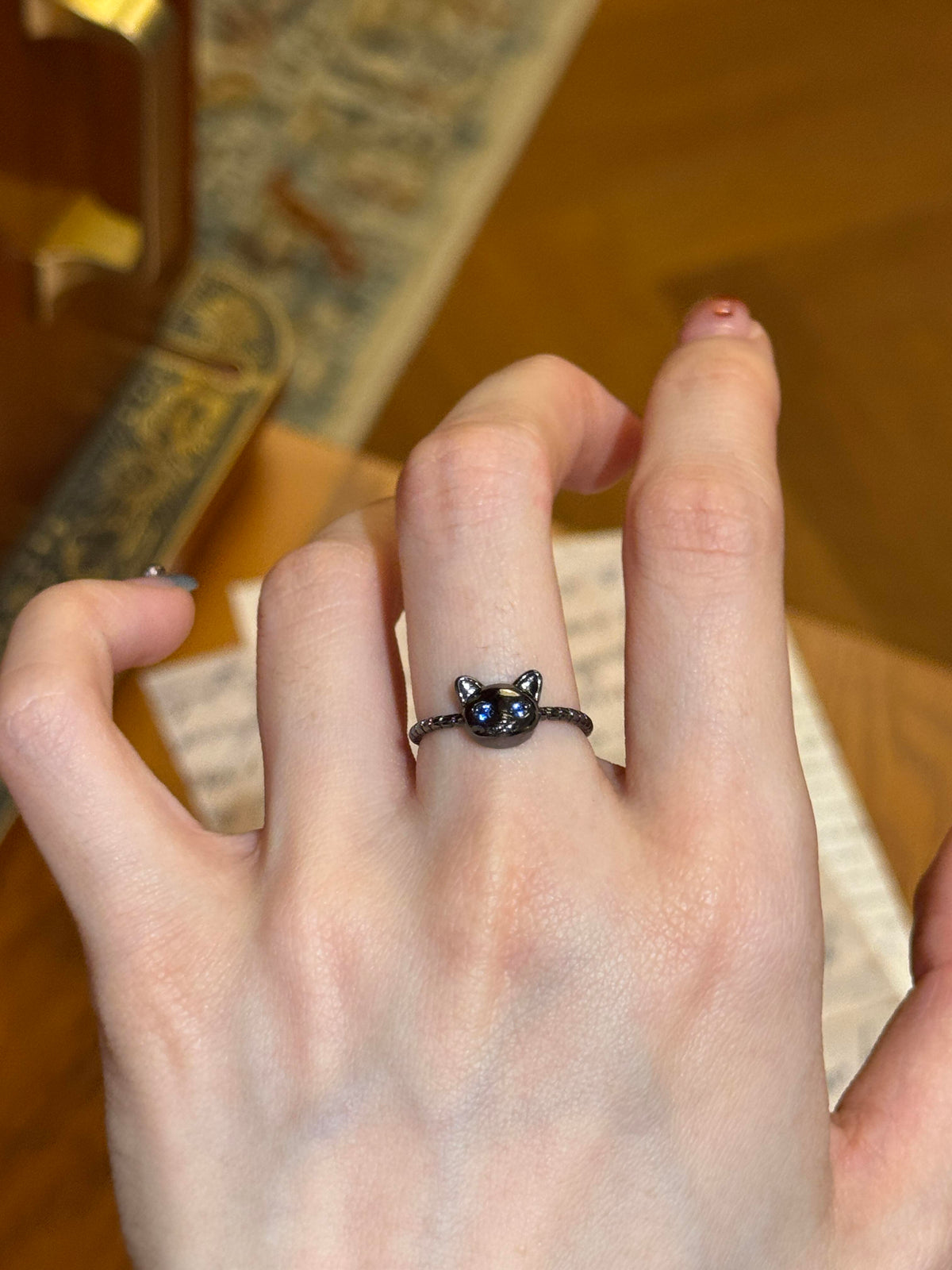 Midnight Kitty Ring
