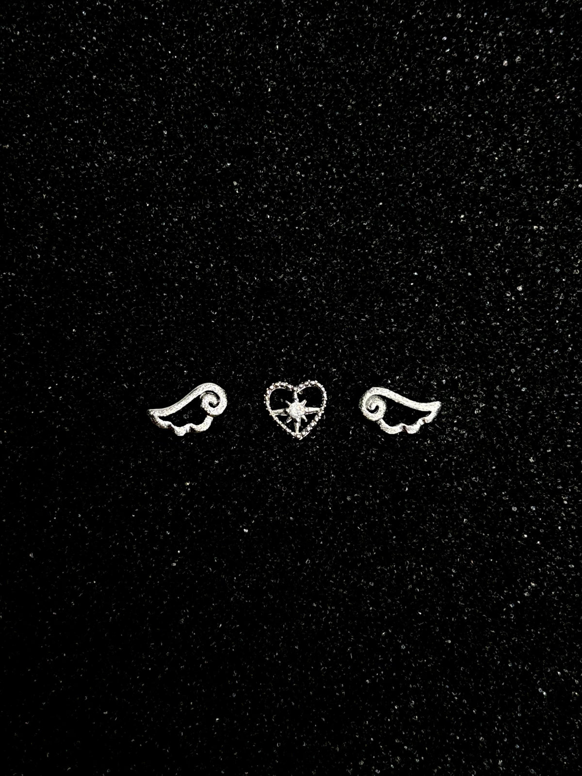 Angel Wing Stud Earrings Set