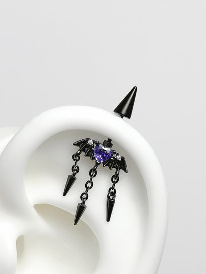 Batheart Vertical Helix Earrings