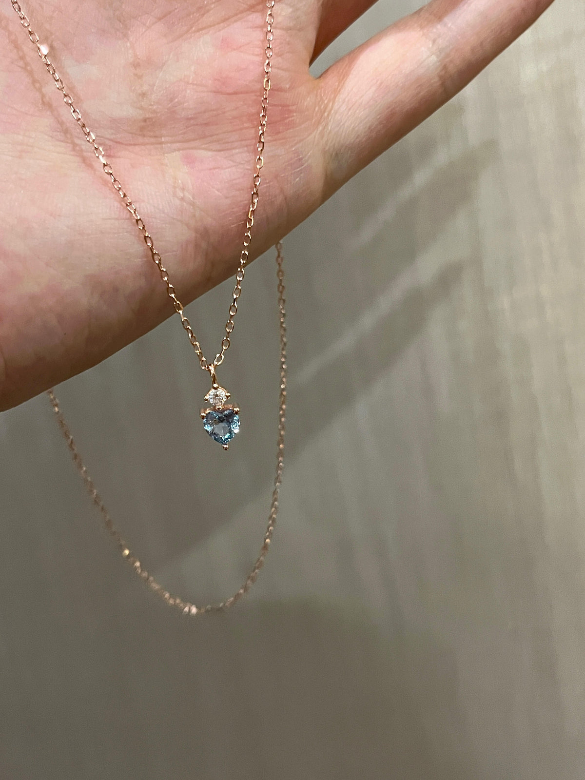 Blue Heart Whisper Necklace