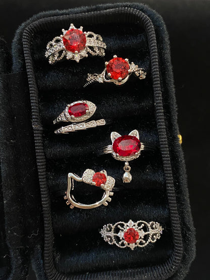 Ruby Red Ring Collection