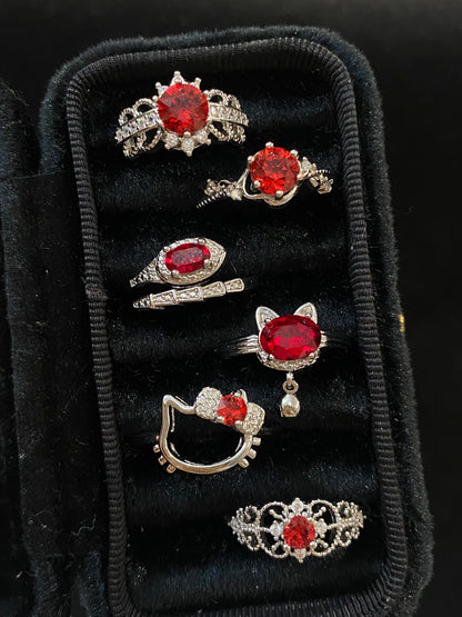 Ruby Red Ring Collection