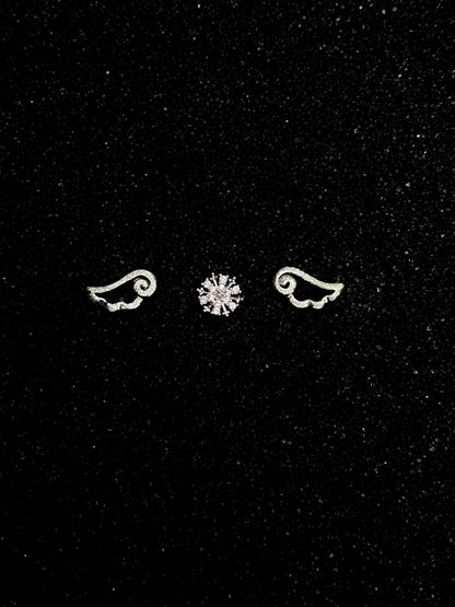 Angel Wing Stud Earrings Set