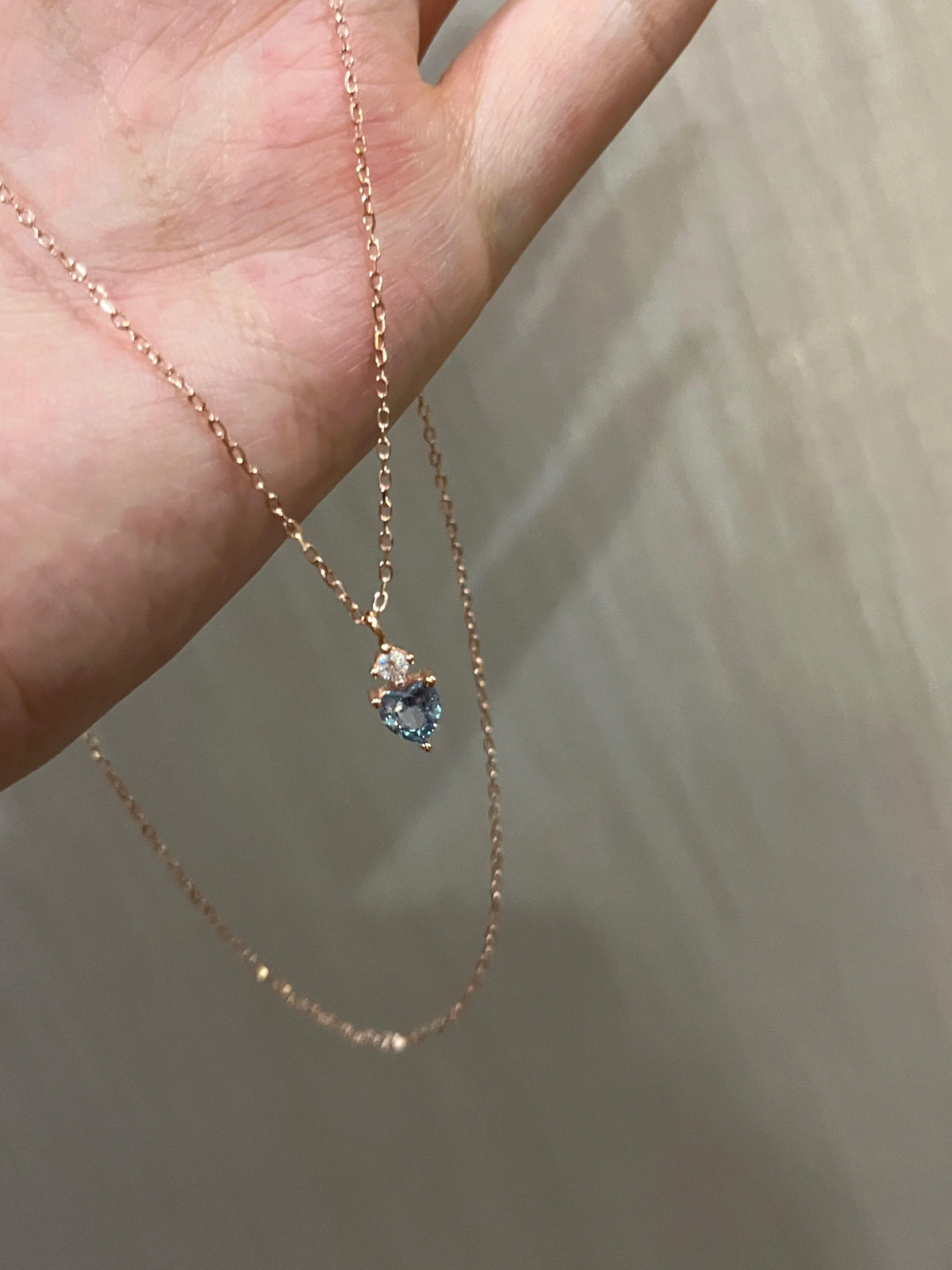Blue Heart Whisper Necklace