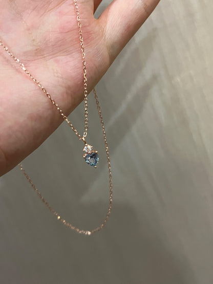 Blue Heart Whisper Necklace