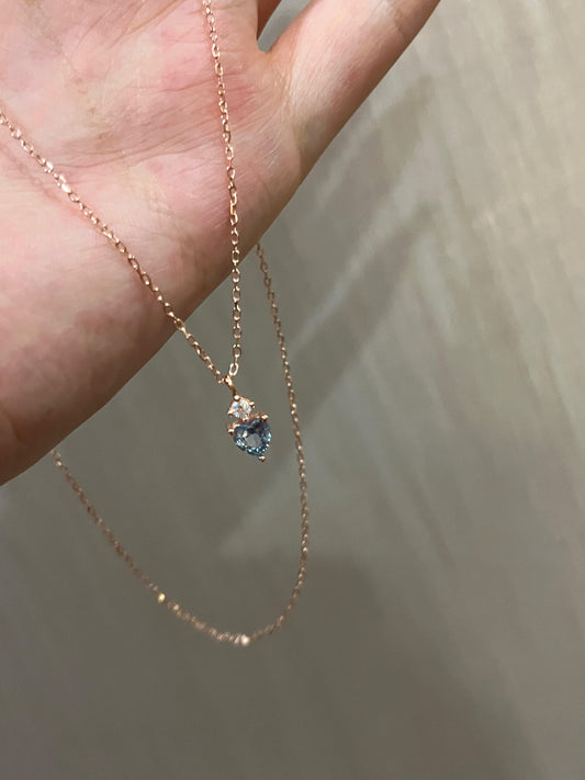Blue Heart Whisper Necklace