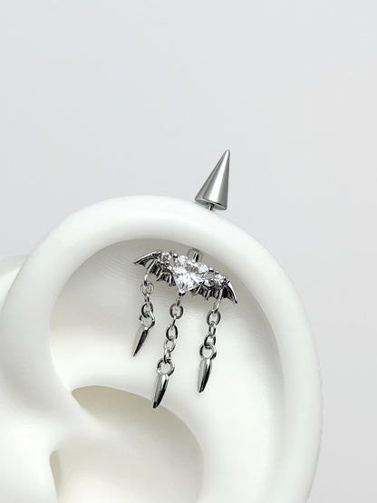 Batheart Vertical Helix Earrings