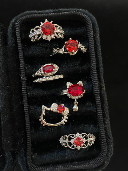 Ruby Red Ring Collection