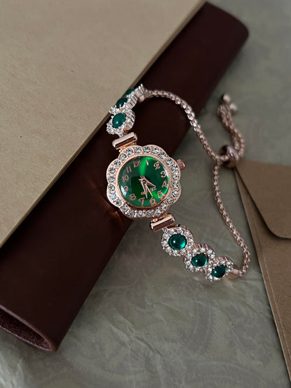 Emerald Garden Watch Bracelet