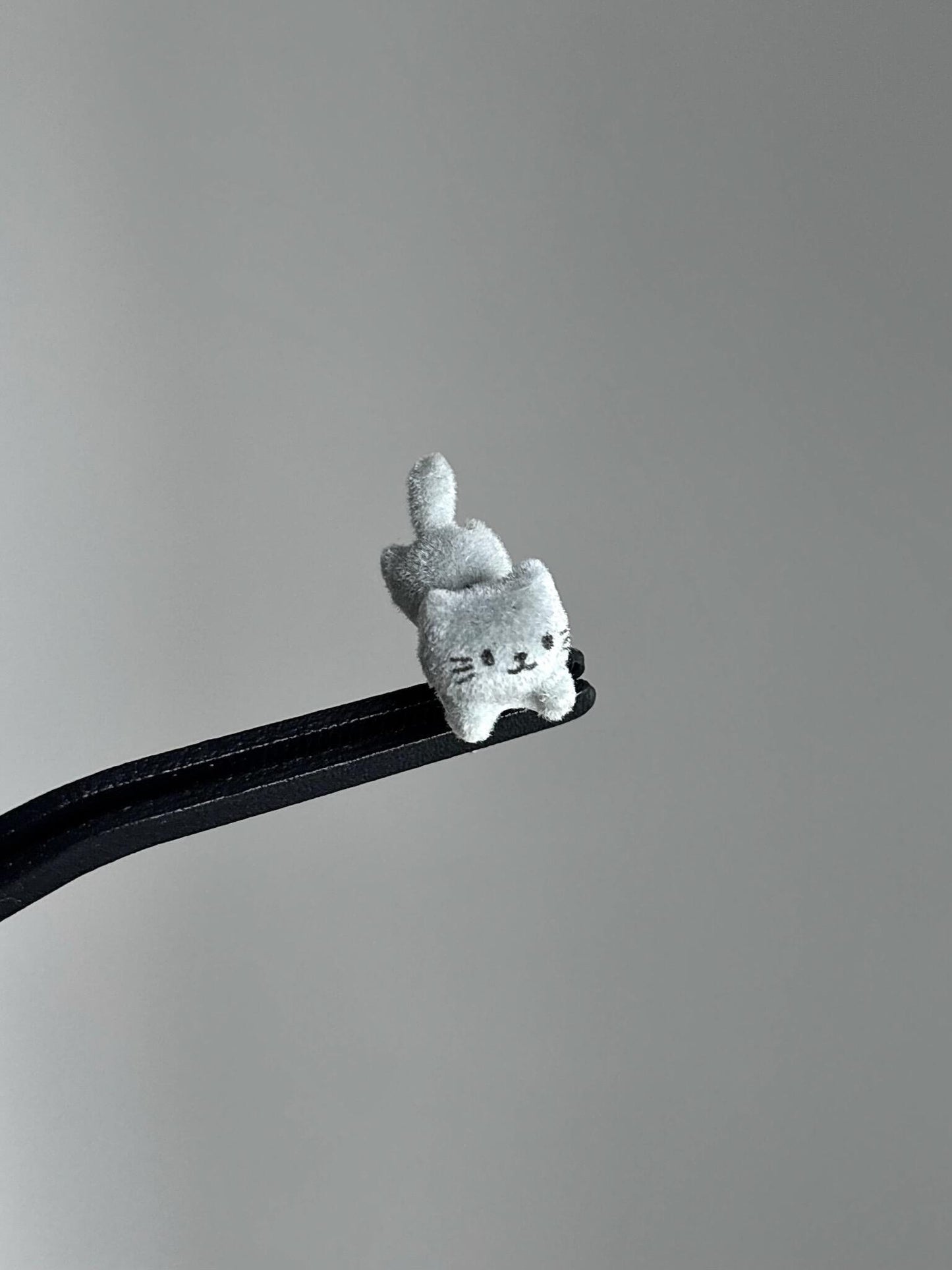 White Fluffy Kitty Stud Earrings