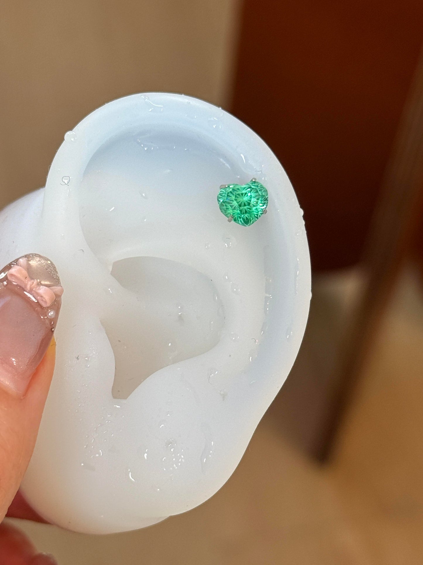 Emerald Gem Helix Earrings