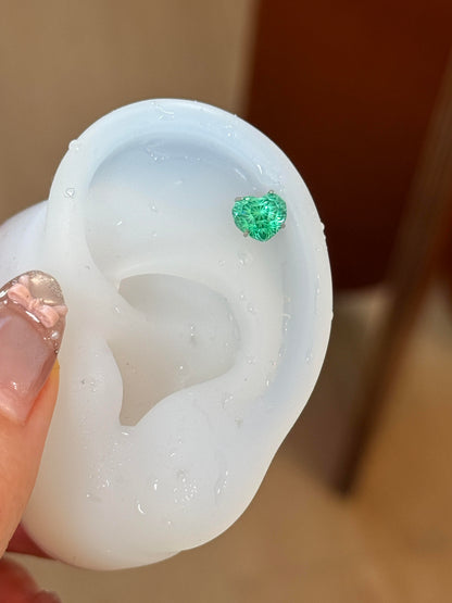 Emerald Gem Helix Earrings