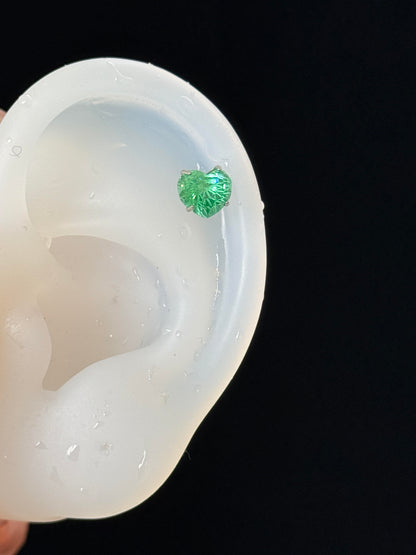 Emerald Gem Helix Earrings