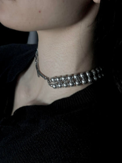 Beaded Cross Layered Choker