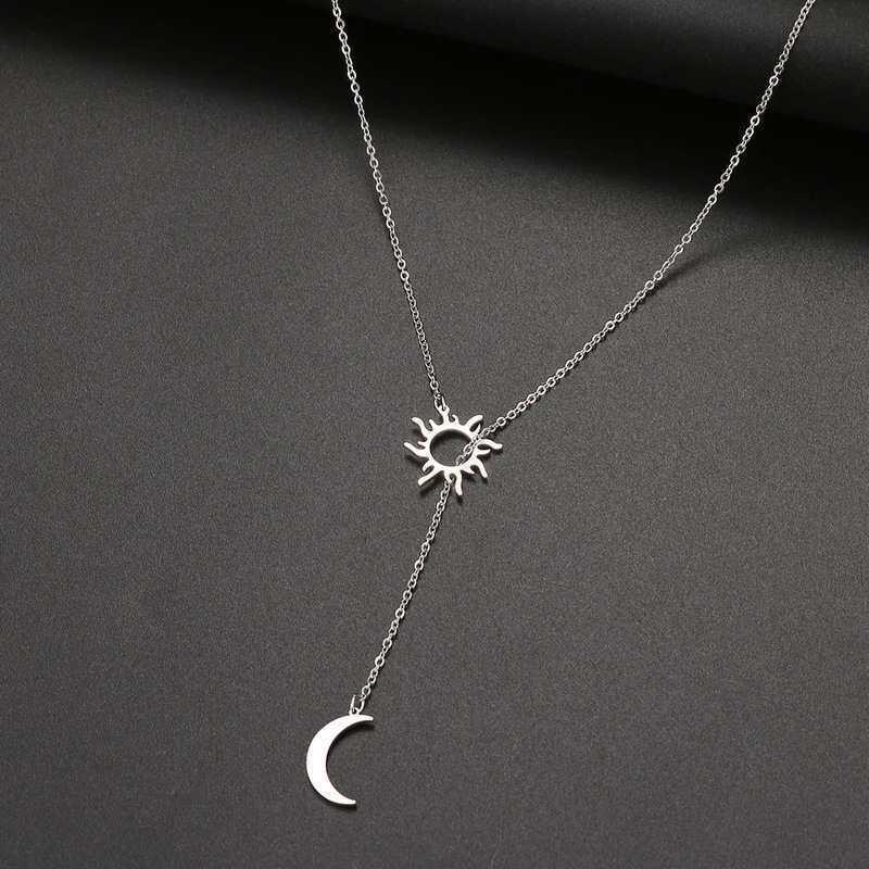 Sun and Moon Lariat Necklace