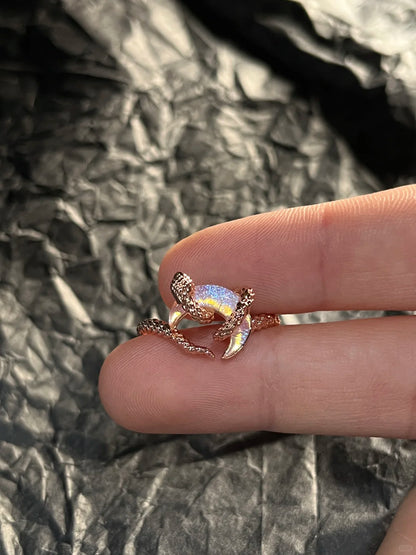 Rose Gold Moon Phase Adjustable Ring