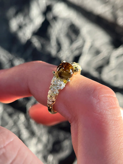 Autumn Bloom Gold Tone Ring
