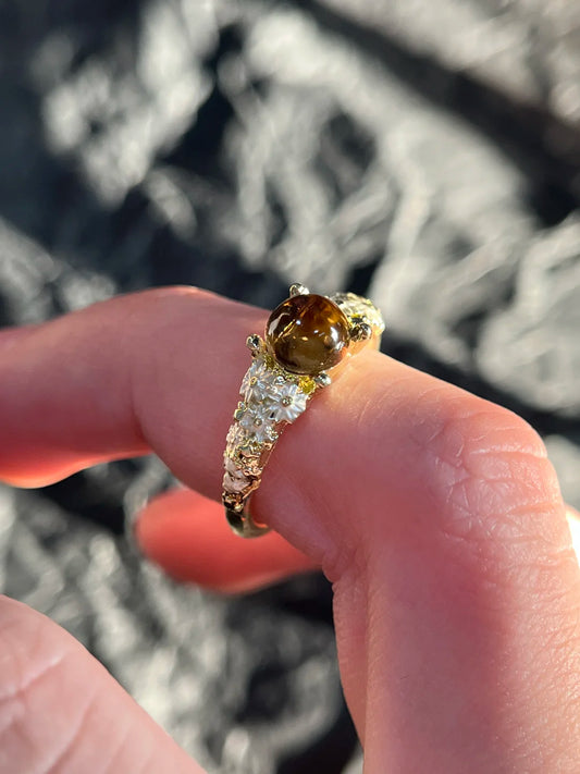 Autumn Bloom Gold Tone Ring