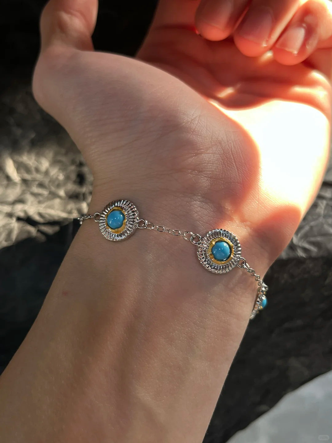 Bohemian Sunburst Turquoise Bracelet