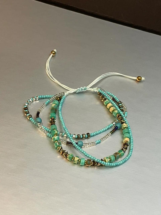 Boho Beach Adjustable Multi-Strand Bracelet
