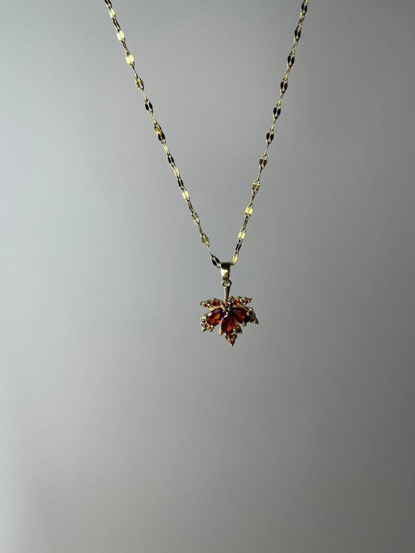 Gold Maple Leaf Necklace