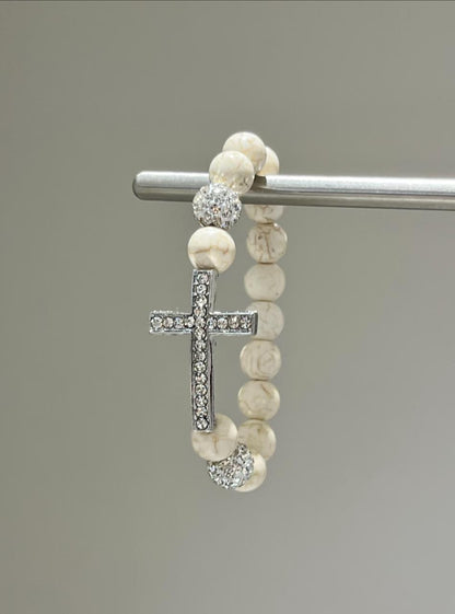 Silver Shield Silicone Bracelet