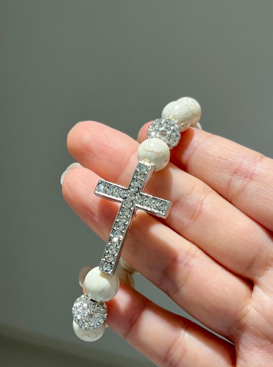 Silver Shield Silicone Bracelet