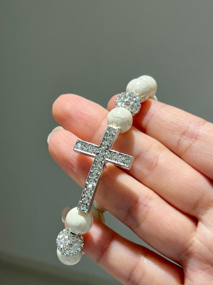 Silver Shield Silicone Bracelet