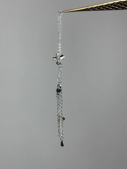 Silver Jasmine Double Chain Bracelet