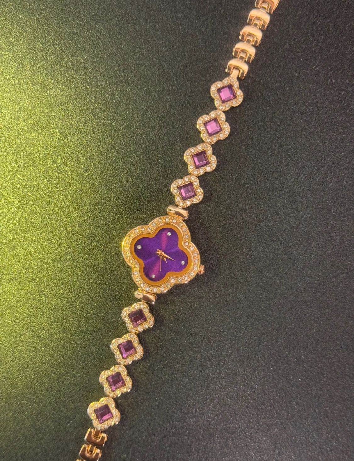Amethyst Clover Watch Bracelet