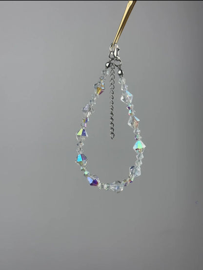 Iridescent Crystal Bead Bracelet