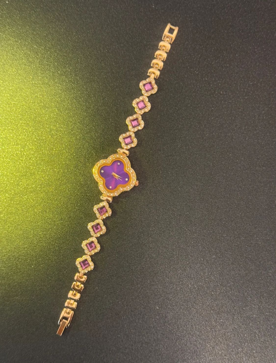 Amethyst Clover Watch Bracelet
