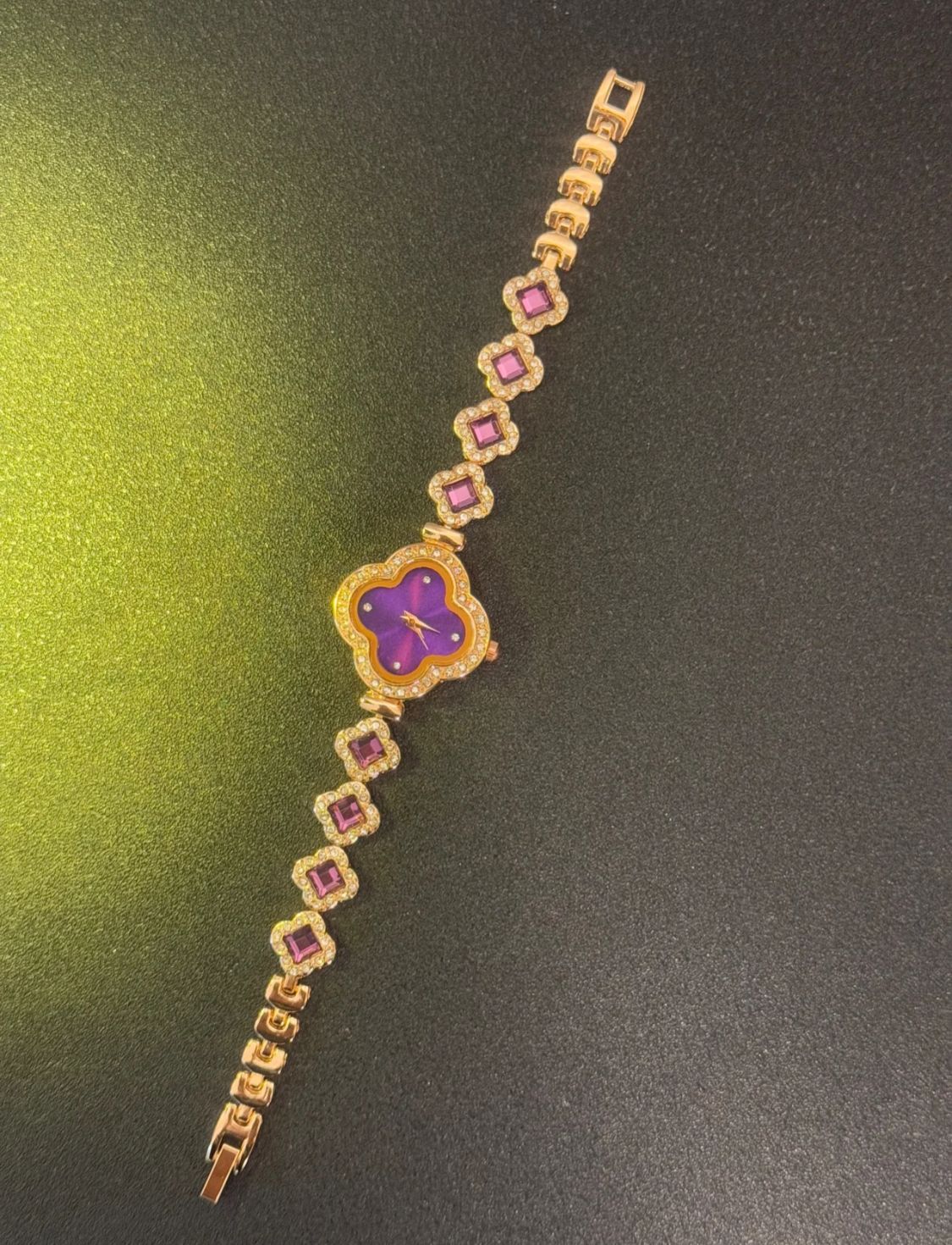 Amethyst Clover Watch Bracelet