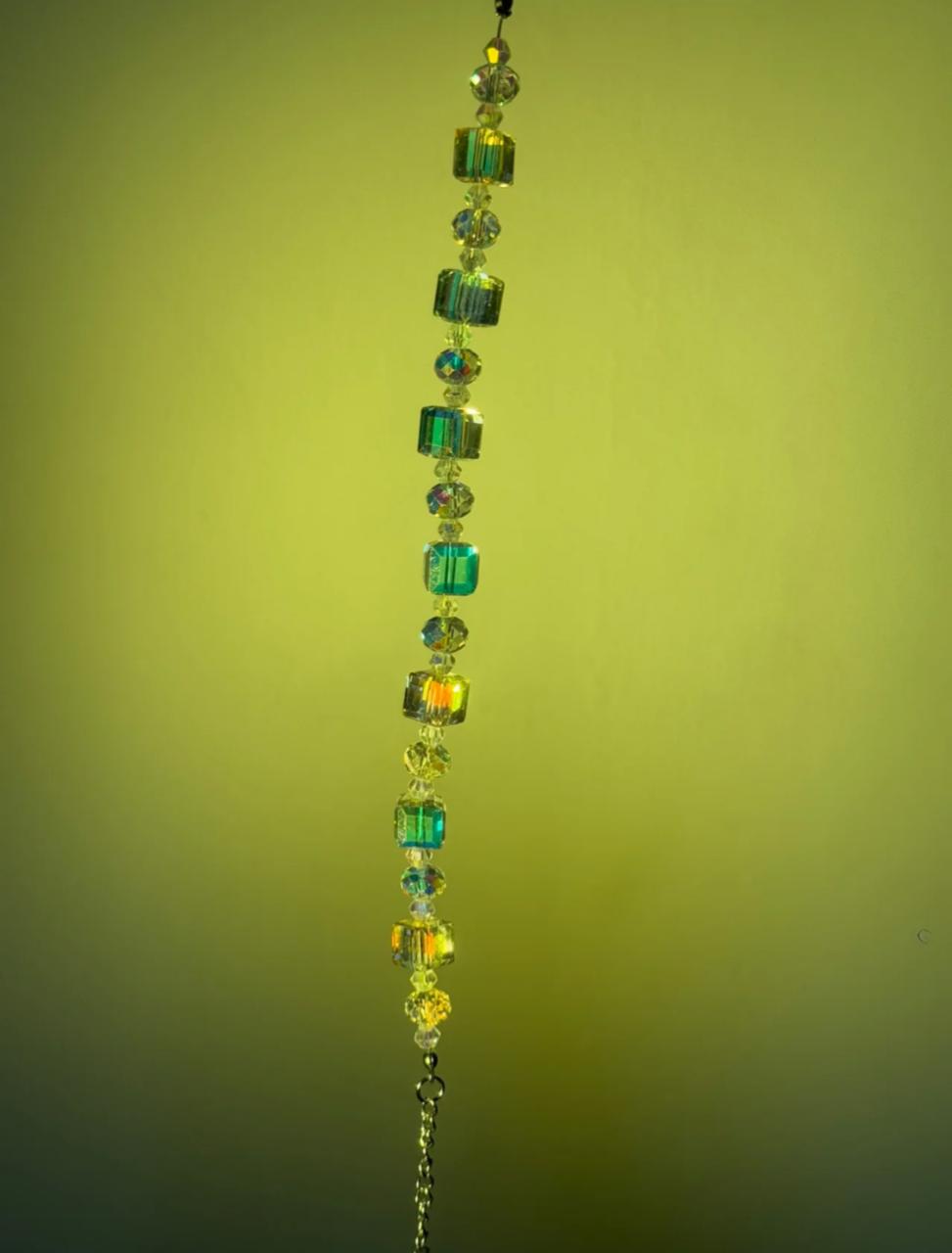 Iridescent Crystal Cube Bracelet