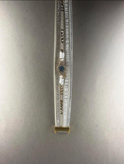 White Layered Evil Eye Bracelet