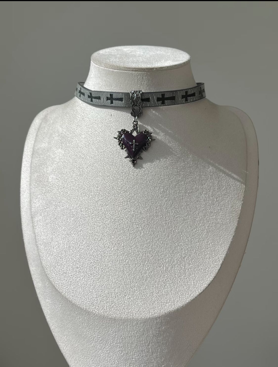 Gothic Sacred Heart Choker Necklace