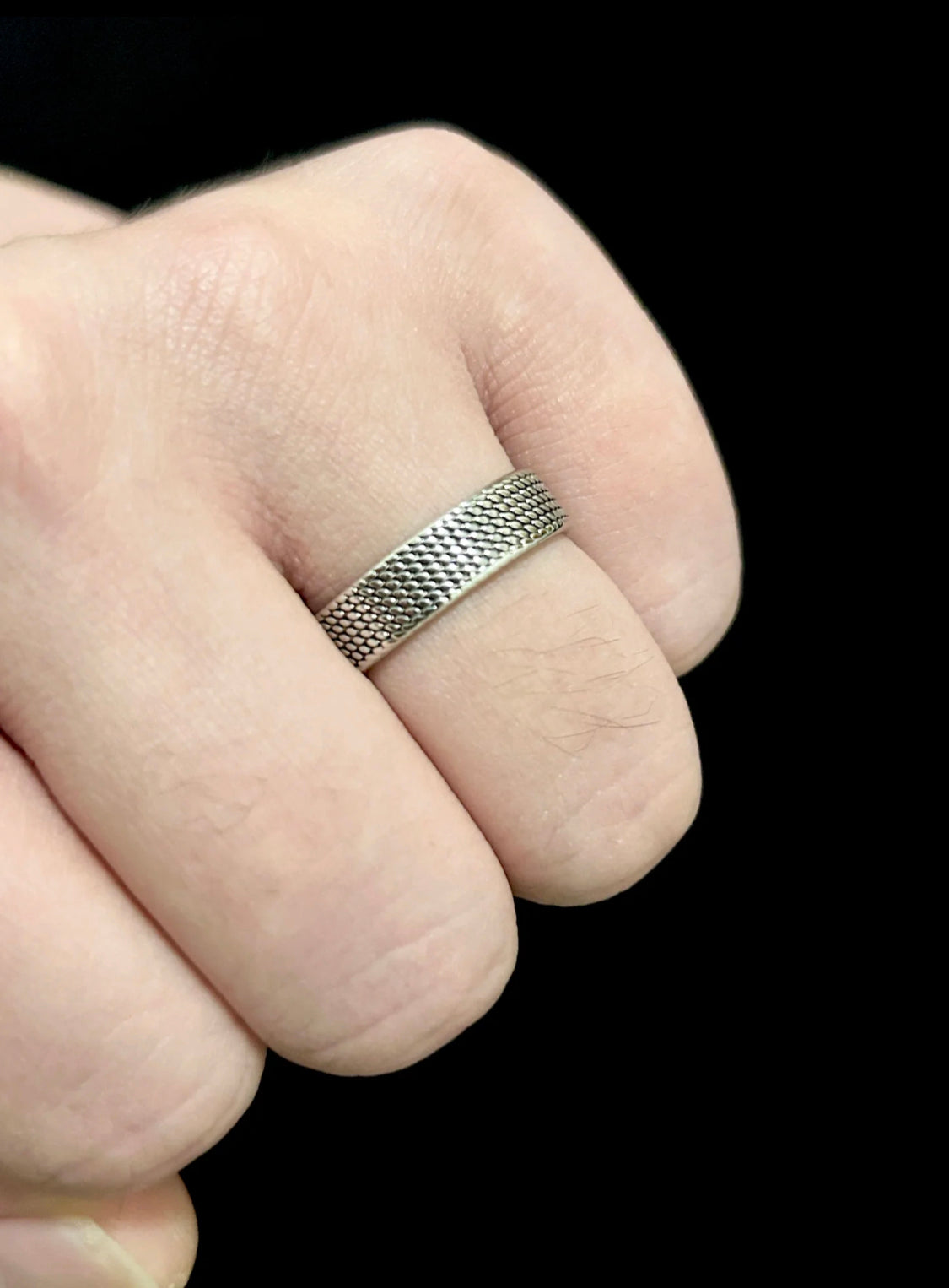 Dragon Scale Adjustable Band Ring