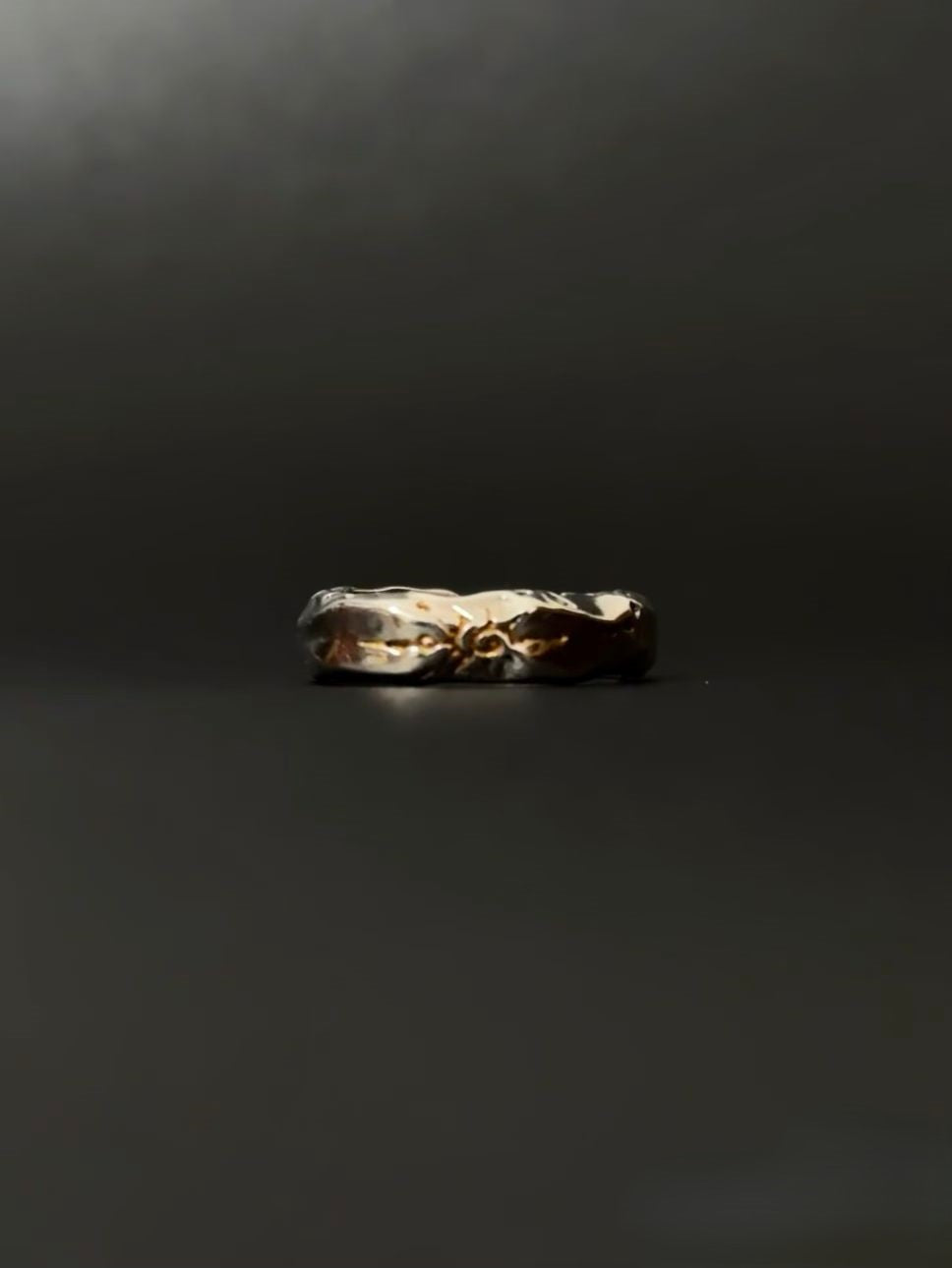 Molten Silver & Gold Ring