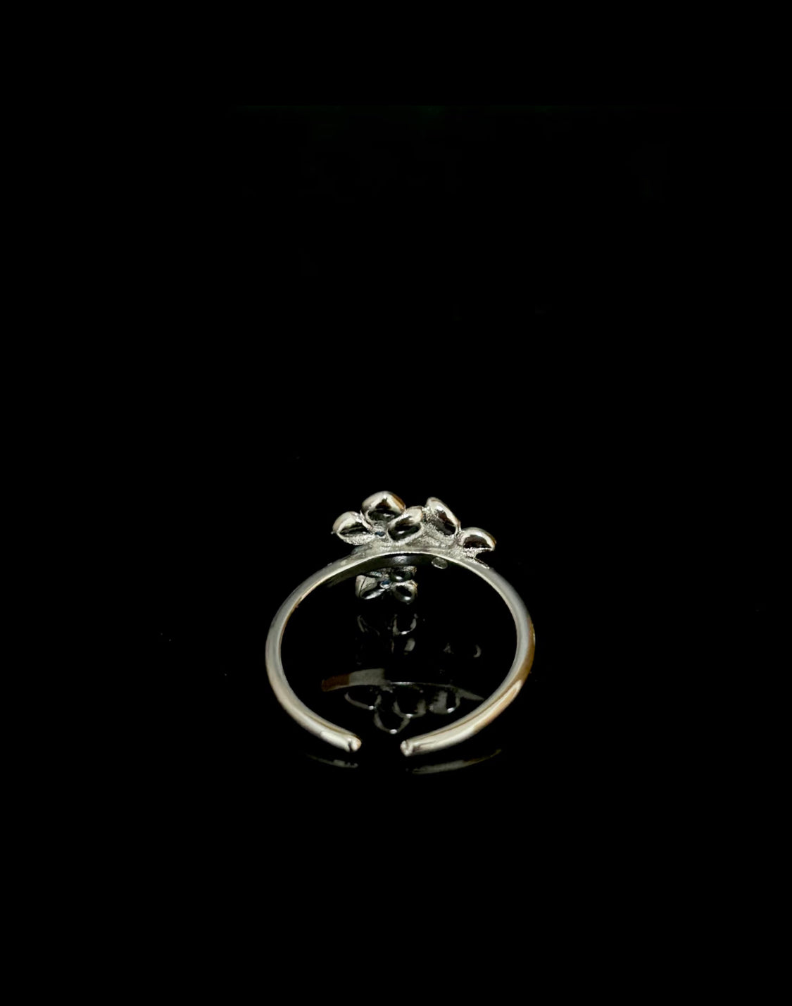 Dainty Floral Cluster Adjustable Ring