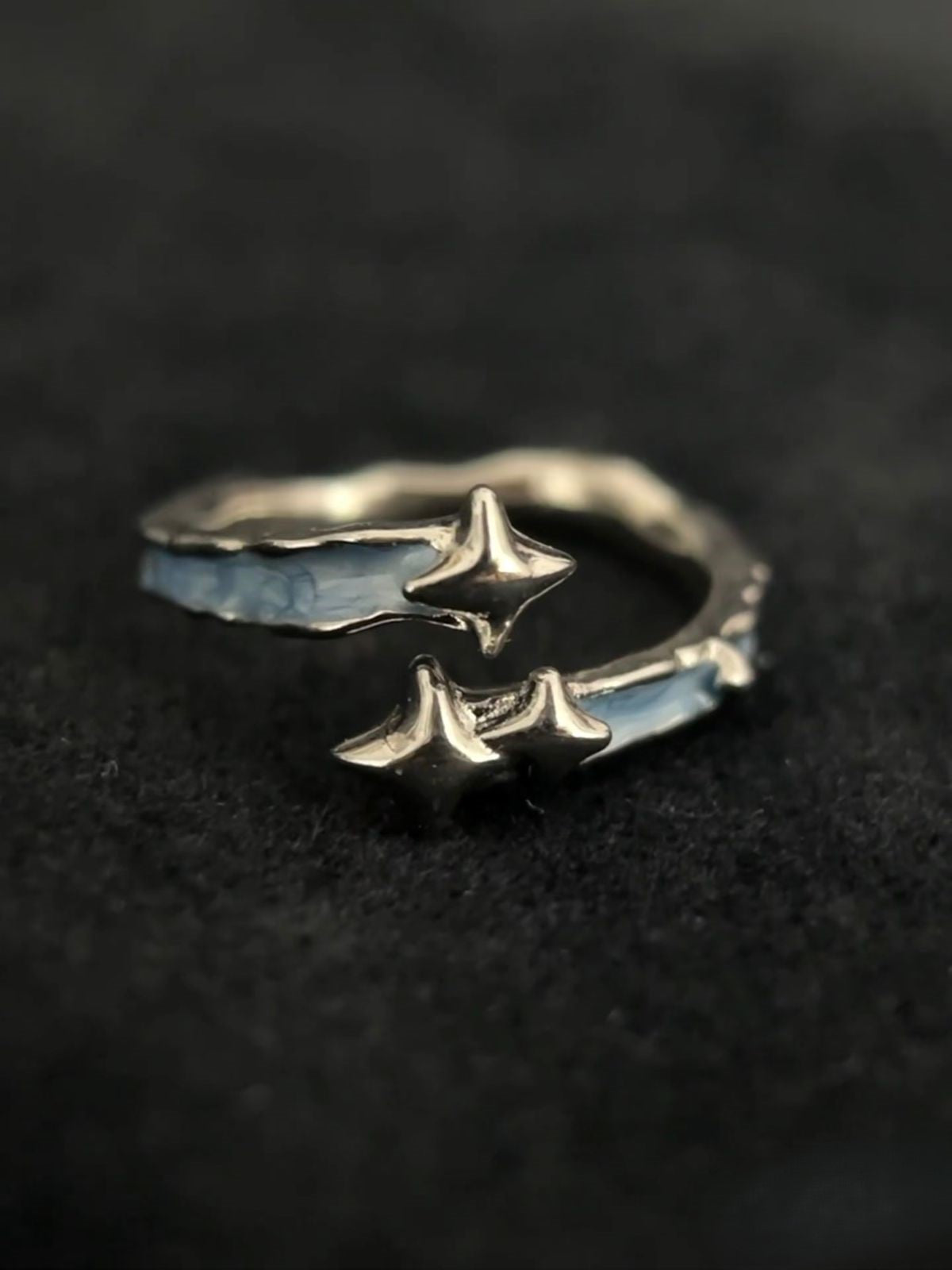 Silver Star Wrap Ring