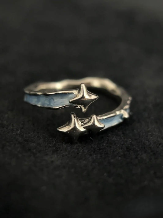 Silver Star Wrap Ring