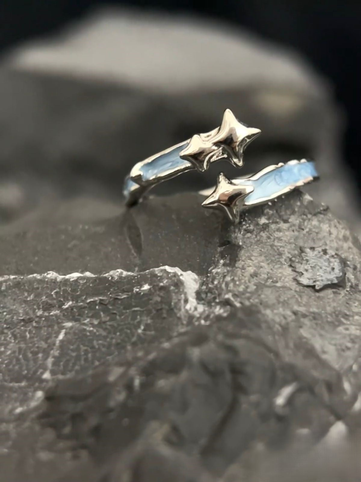 Silver Star Wrap Ring