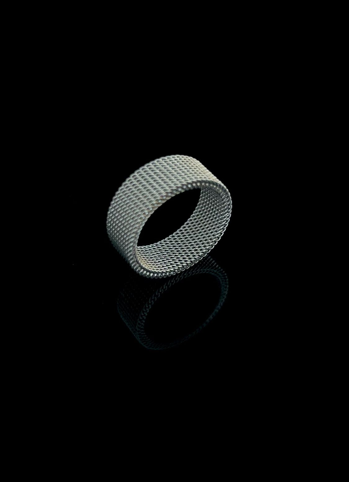 Industrial Mesh Band Ring
