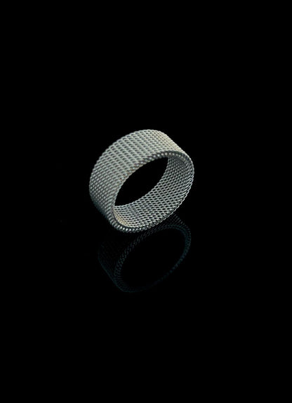 Industrial Mesh Band Ring